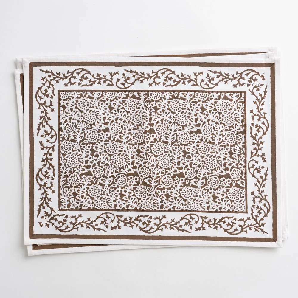 Tapestry Dark Chocolate Placemat | Set of 4