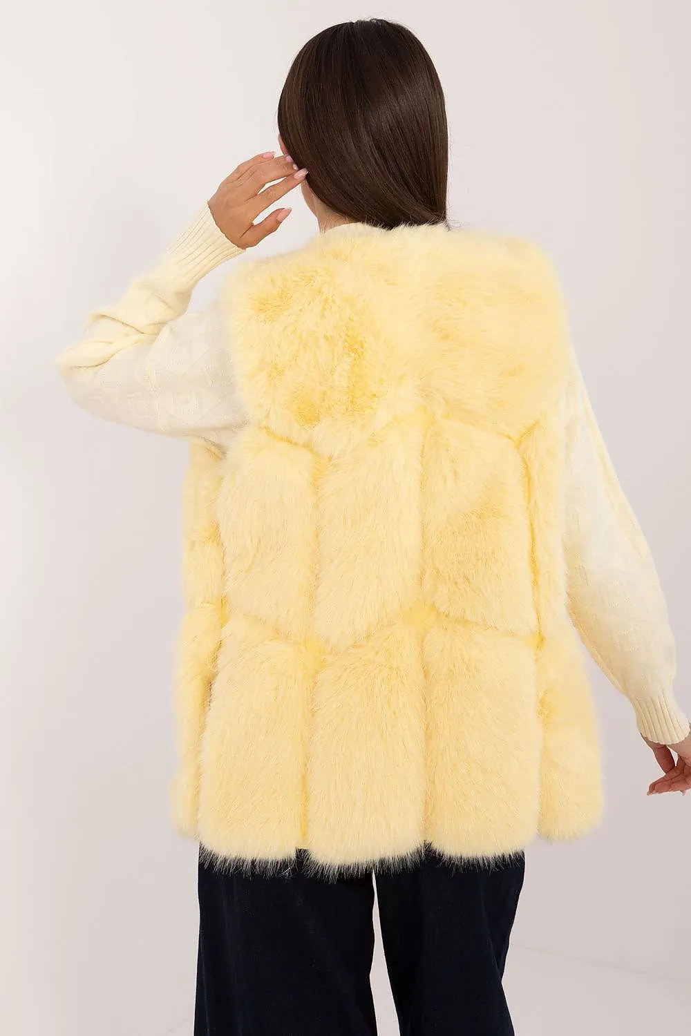 Yellow Fur Vest